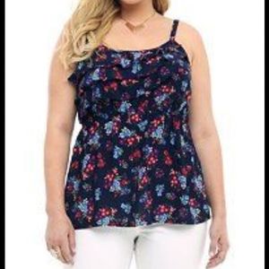 Torrid challis floral babydoll cami
